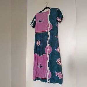 Vintage 90s LA Blend Rayon Southwestern Dress